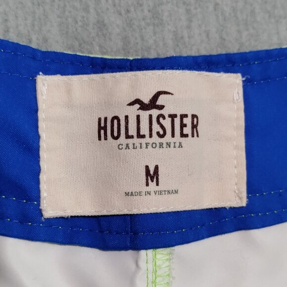 Hollister Mens Medium 7" Board Shorts Swim Trunks Striped Colorful Unlined EUC - Picture 7 of 16